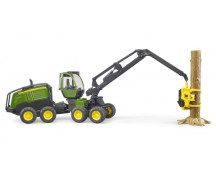 John Deere 1270 G oogster met boomstam John Deere 1270 G oogster met boomstam