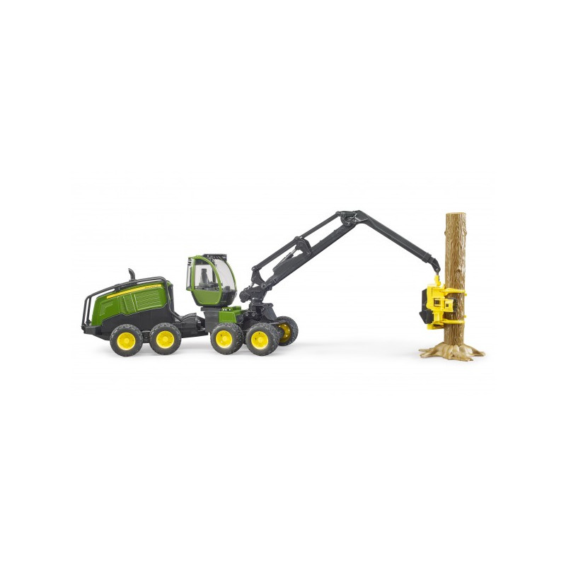 John Deere 1270 G oogster met boomstam John Deere 1270 G oogster met boomstam