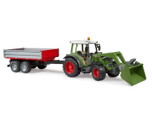 Fendt Vario 211 met voorlader en kiepwagen