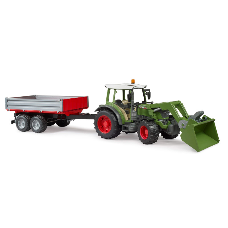 Fendt Vario 211 met voorlader en kiepwagen