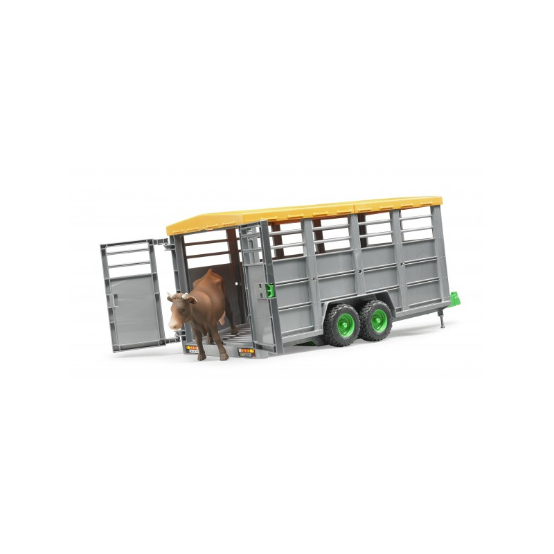 Veetransportaanhanger met koe Veetransportaanhanger met koe