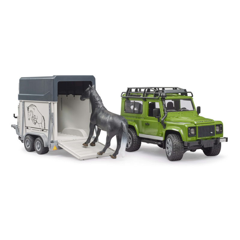 Landrover met paardentrailer