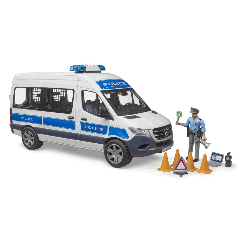 MB Sprinter politiehulpvoertuig met politieagent