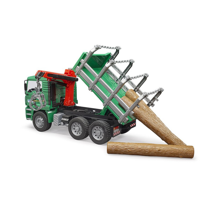 MAN-houttransporttruck met kraan MAN-houttransporttruck met kraan