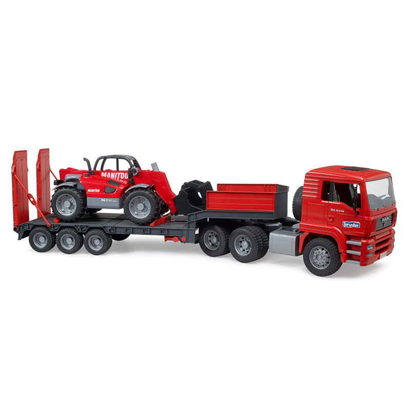 MAN TGA dieplader met Manitou MLT633 MAN TGA dieplader met Manitou MLT633