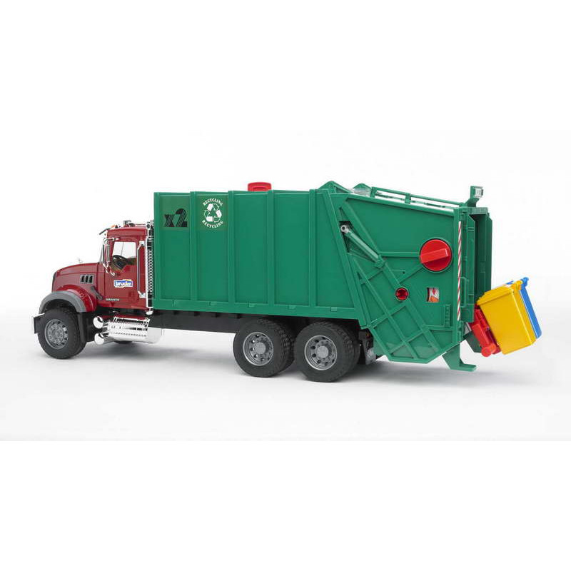 Mack-Granite vuilnisauto rood/groen Mack-Granite vuilnisauto rood/groen