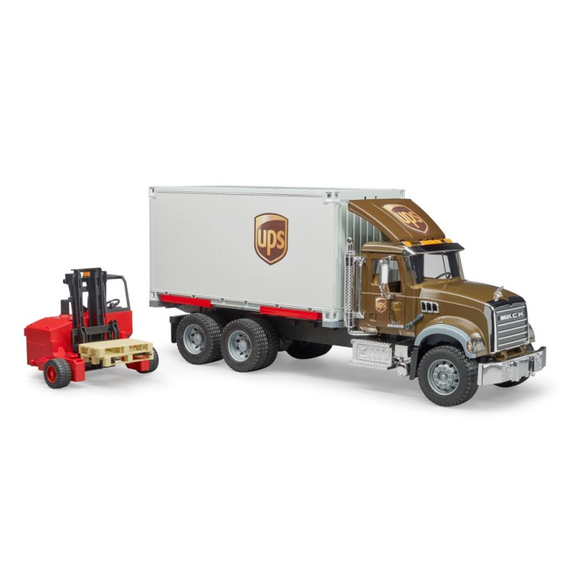 Mack Granite UPS logistiektruck + vork. Mack Granite UPS logistiektruck + vork.