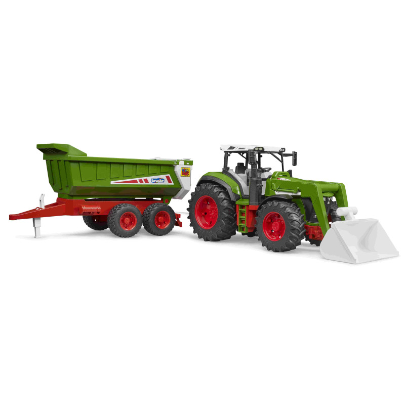 ROADMAX trekker met voorlader en dumptrailer ROADMAX trekker met voorlader en dumptrailer