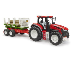 ROADMAX trekker met bakwagen en 3 boomstammen ROADMAX trekker met bakwagen en 3 boomstammen