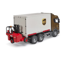 Scania Super 560R UPS vrachtwagen met stapelaar Scania Super 560R UPS vrachtwagen met stapelaar