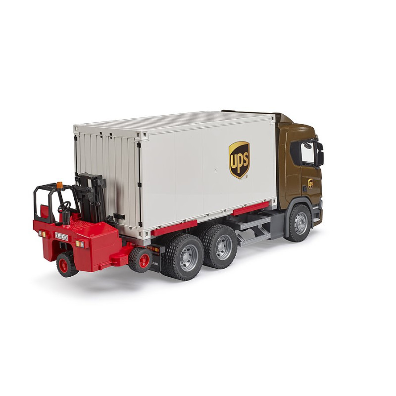 Scania Super 560R UPS vrachtwagen met stapelaar Scania Super 560R UPS vrachtwagen met stapelaar