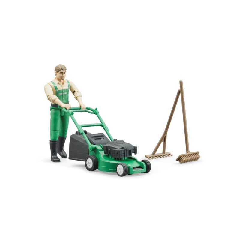 BWorld tuinman met grasmaaier BWorld tuinman met grasmaaier