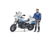 BWorld Scrambler Ducati politie + speelfiguur BWorld Scrambler Ducati politie + speelfiguur