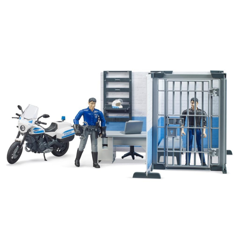 BWorld politiebureau met politiemotor BWorld politiebureau met politiemotor
