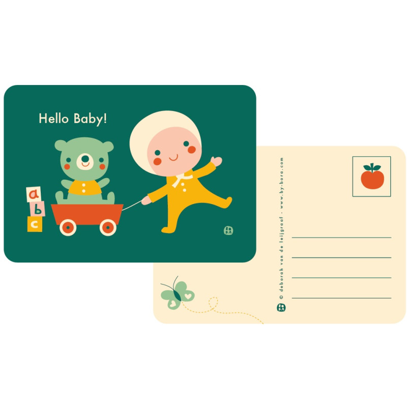 Postkaart Hello baby - Toys Postkaart Hello baby - Toys
