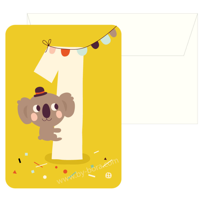 Kaart met envelop - 1 Koala Kaart met envelop - 1 Koala