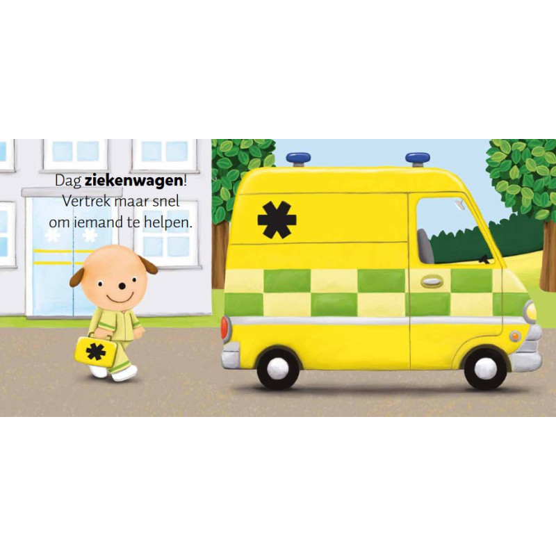 Dag brandweerwagen en andere voertuigen - geluidenboekje Dag brandweerwagen en andere voertuigen - geluidenboekje
