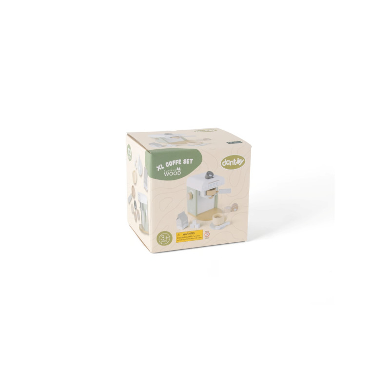 Houten koffiemachine XL 13-delig in doos Houten koffiemachine XL 13-delig in doos
