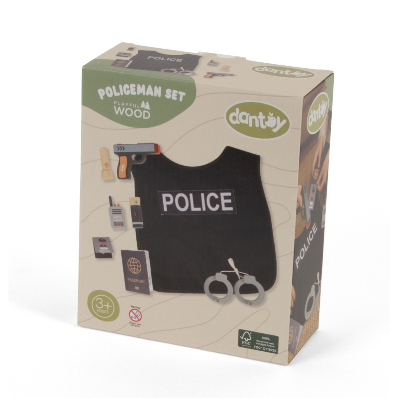 Houten politieset 8-delig