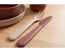 TINY Dinnertime bestekset (zand/rood/6-delig) TINY Dinnertime bestekset (zand/rood/6-delig)