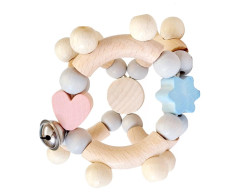 Rammelaar hart (naturel/pastel) Rammelaar hart (naturel/pastel)