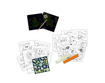 Doe kleurboek glow in the dark 3 in 1 Doe kleurboek glow in the dark 3 in 1