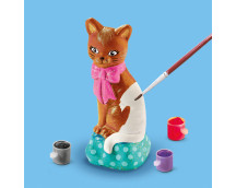 Gieten en schilderen - kat Gieten en schilderen - kat