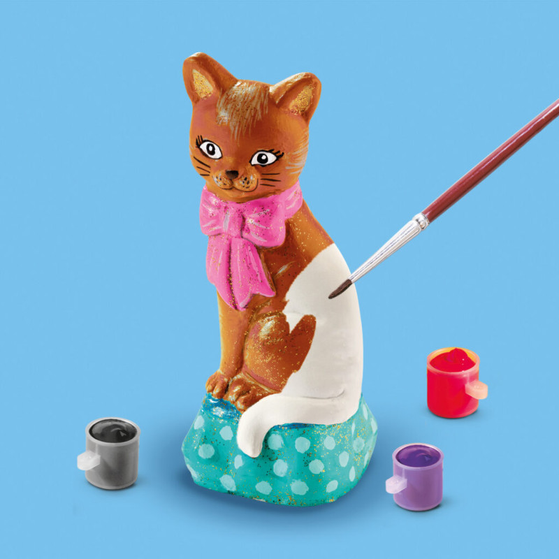 Gieten en schilderen - kat Gieten en schilderen - kat