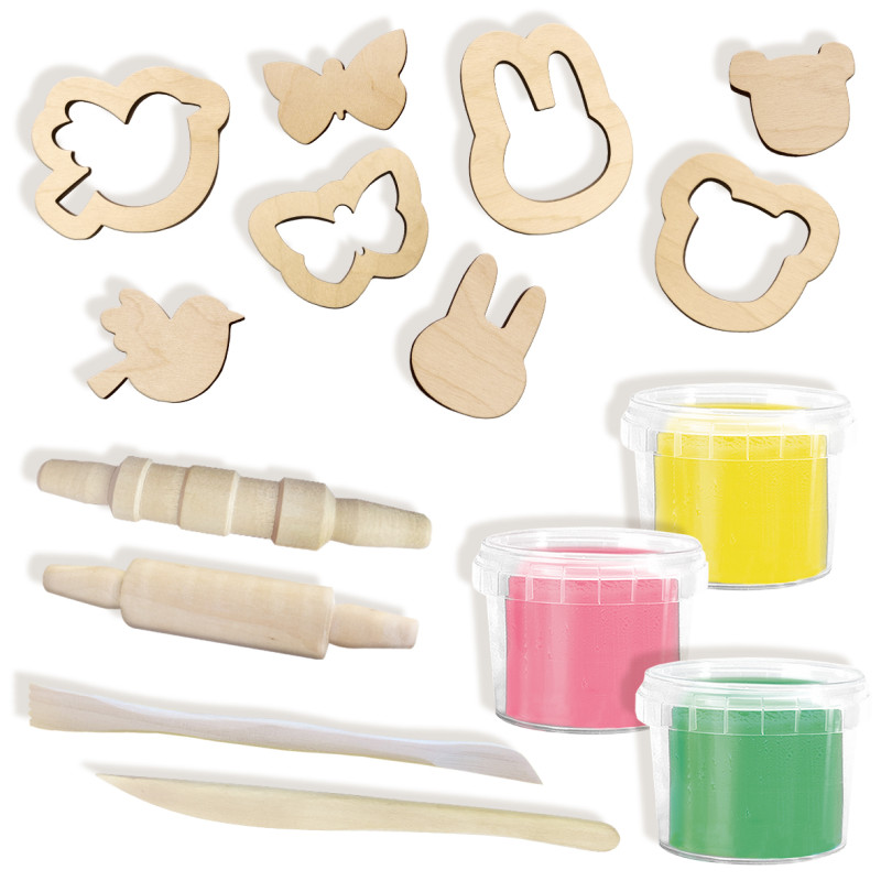 ECO - klei met houten tools ECO - klei met houten tools