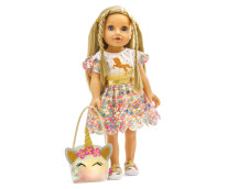 Glitterjurk eenhoorn Goldy (28-35cm) Glitterjurk eenhoorn Goldy (28-35cm)
