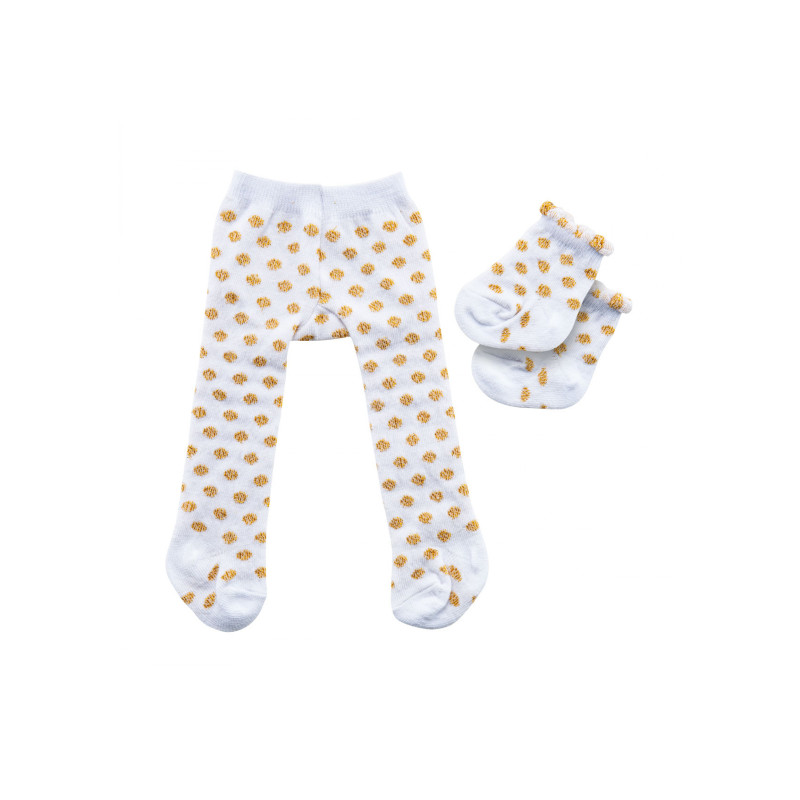 Maillot met sokken goud stip (28-35cm) Maillot met sokken goud stip (28-35cm)