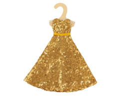 Jurk Goldstar voor modepoppen 29cm