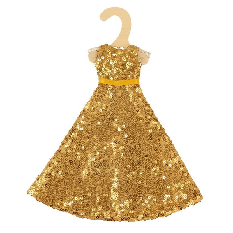 Jurk Goldstar voor modepoppen 29cm