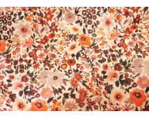Rieten poppenwagen met kap retro flowers Rieten poppenwagen met kap retro flowers