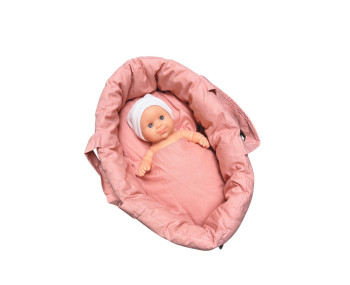 Poppendraagmand mini peach