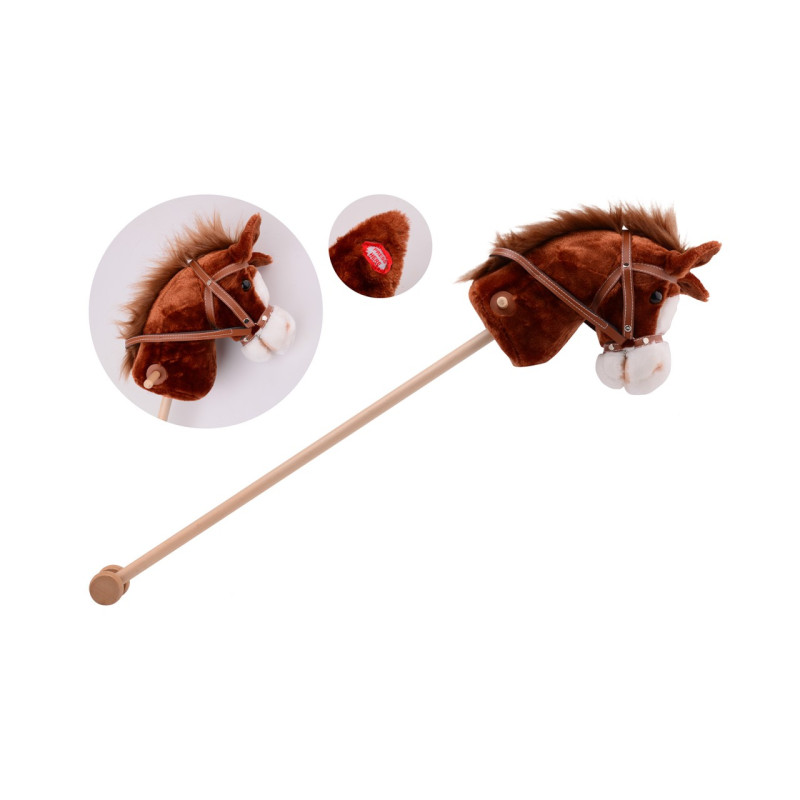 Stokpaard met geluid, 3 kleuren assorti
Stokpaard met geluid, 3 kleuren assorti