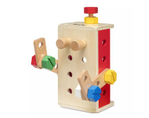 Houten gereedschapskist/constructieset (25-delig) Houten gereedschapskist/constructieset (25-delig)