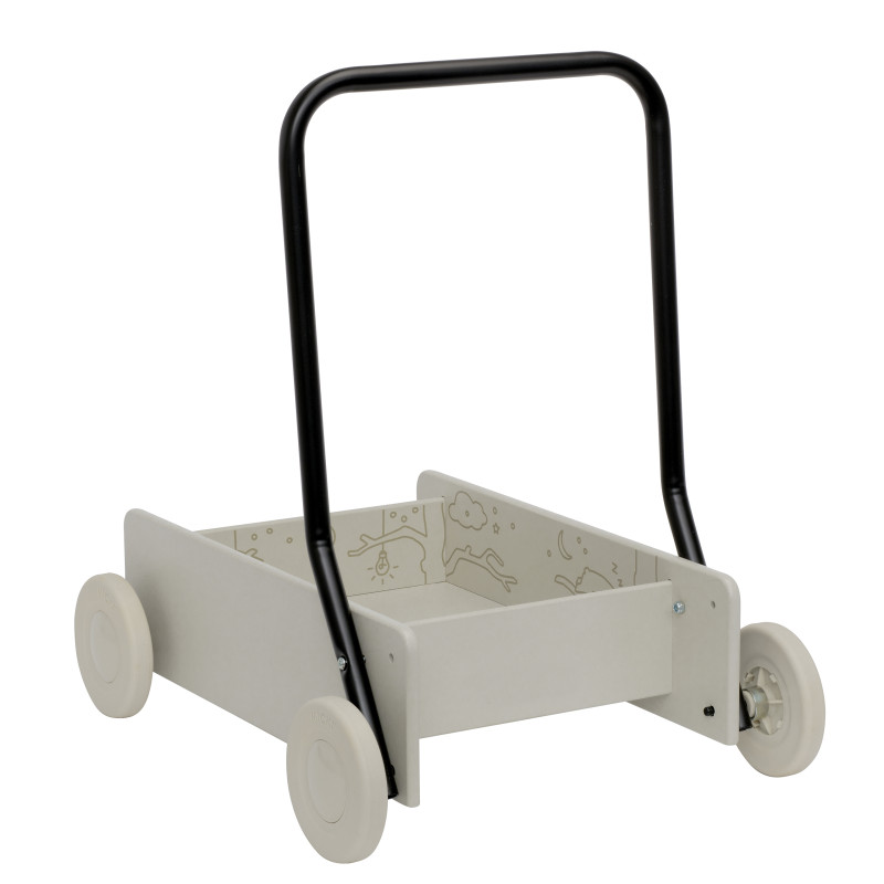 Houten loopwagen (blank/beige) Houten loopwagen (blank/beige)