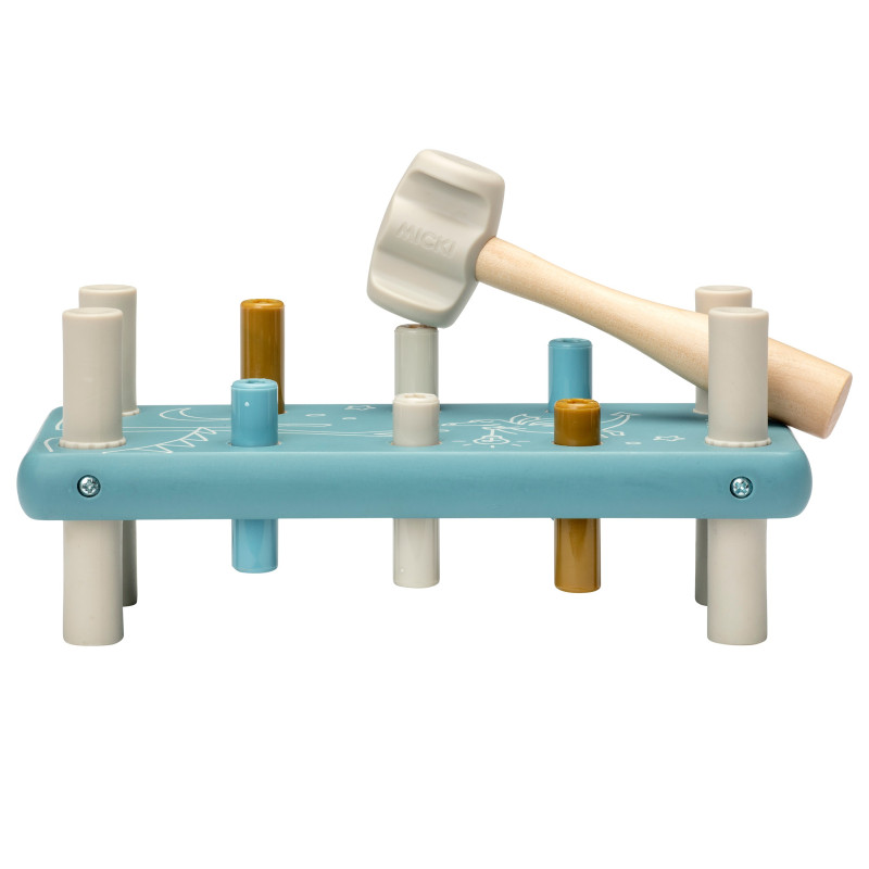 Houten hamerbank (blauw)