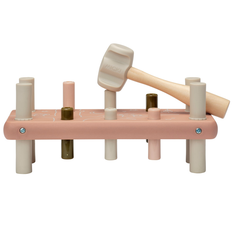 Houten hamerbank (roze)