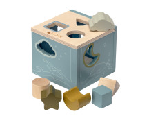 Houten vormenstoof (blauw)