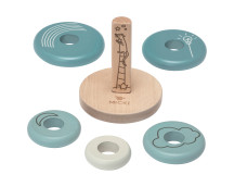 Houten stapelring (blauw) Houten stapelring (blauw)