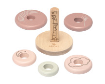 Houten stapelring (roze) Houten stapelring (roze)