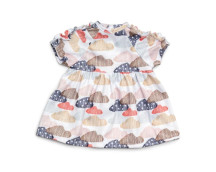 Poppenkleding jurk met wolkjes (36-40cm) Poppenkleding jurk met wolkjes (36-40cm)