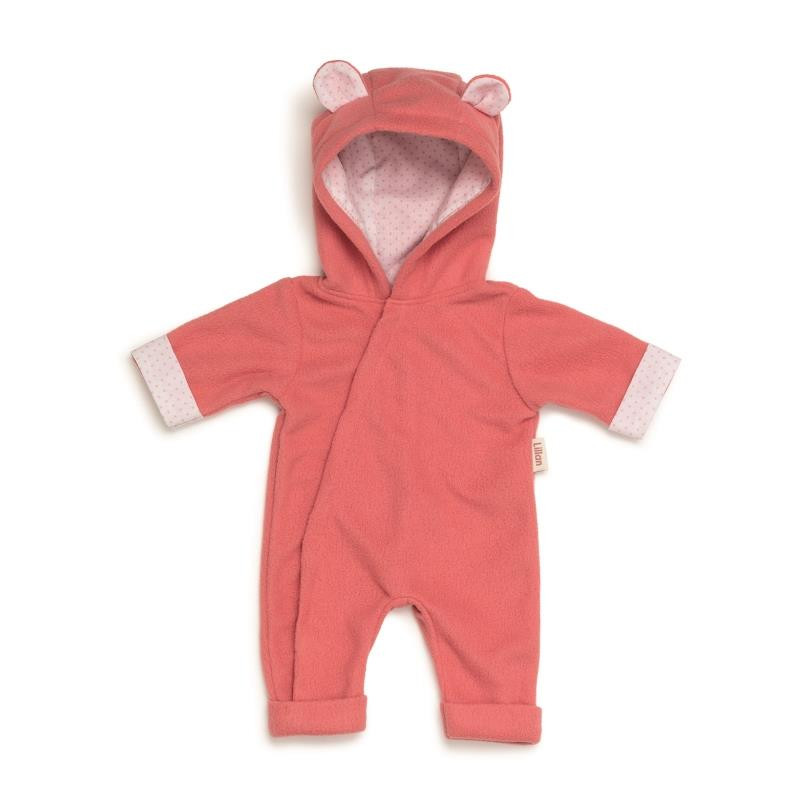 Poppenkleding onesie koraalroze (36-40cm) Poppenkleding onesie koraalroze (36-40cm)
