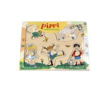Pippi Langkous - Houten knoppuzzel (5 stukjes)