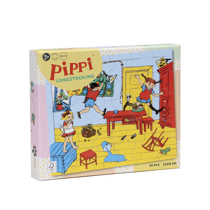 Pippi Langkous - Houten legpuzzel (30 stukjes)