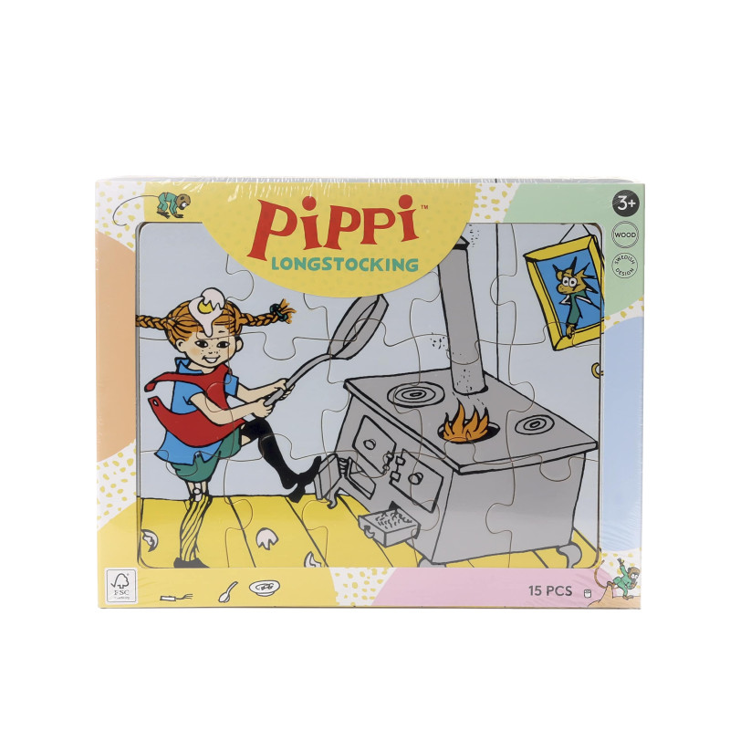 Pippi Langkous - Houten legpuzzel (15 stukjes)