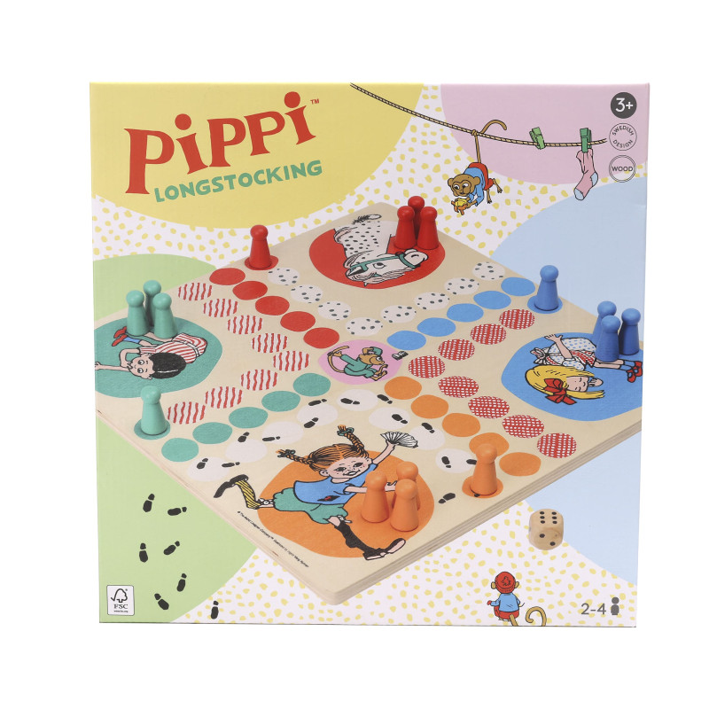 Pippi Langkous - Houten spel Ludo