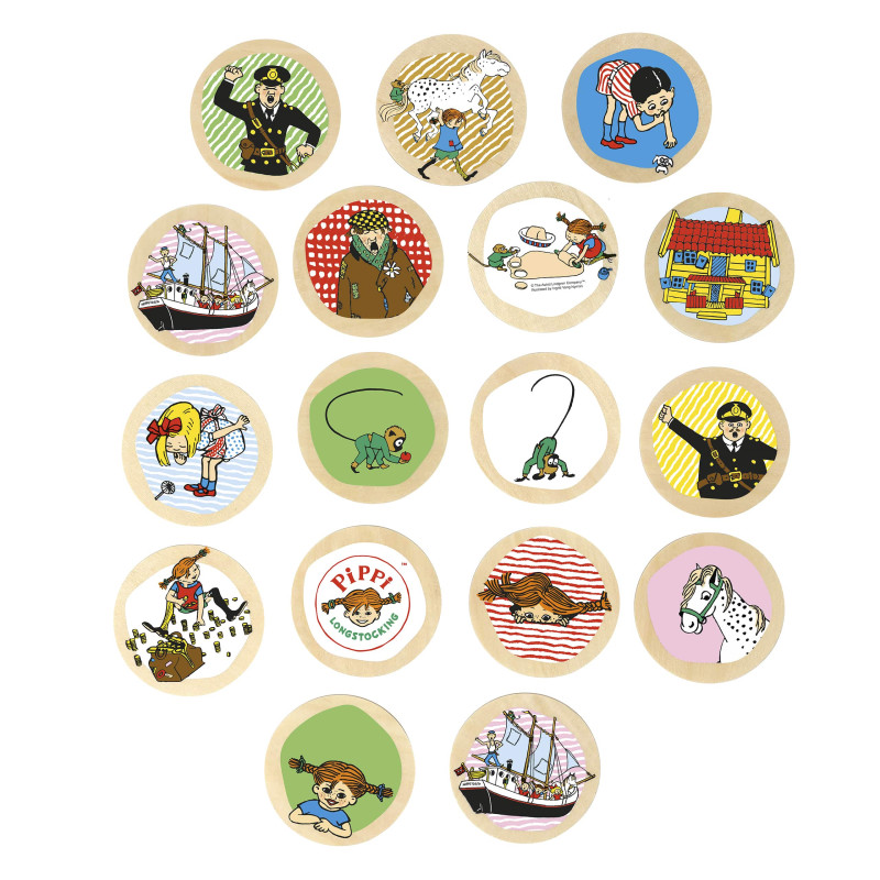 Pippi Langkous - Houten memospel Pippi Langkous - Houten memospel